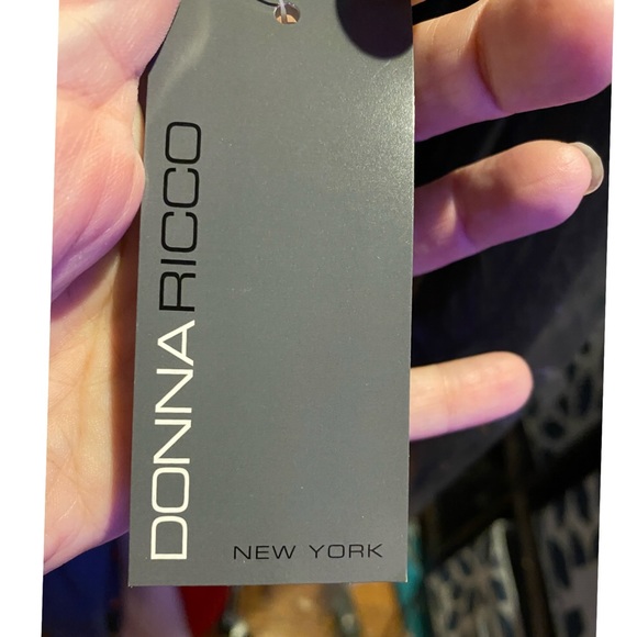 Donna Ricco Blue Sweetheart Neck Pleat Waist 14 - Picture 4 of 5